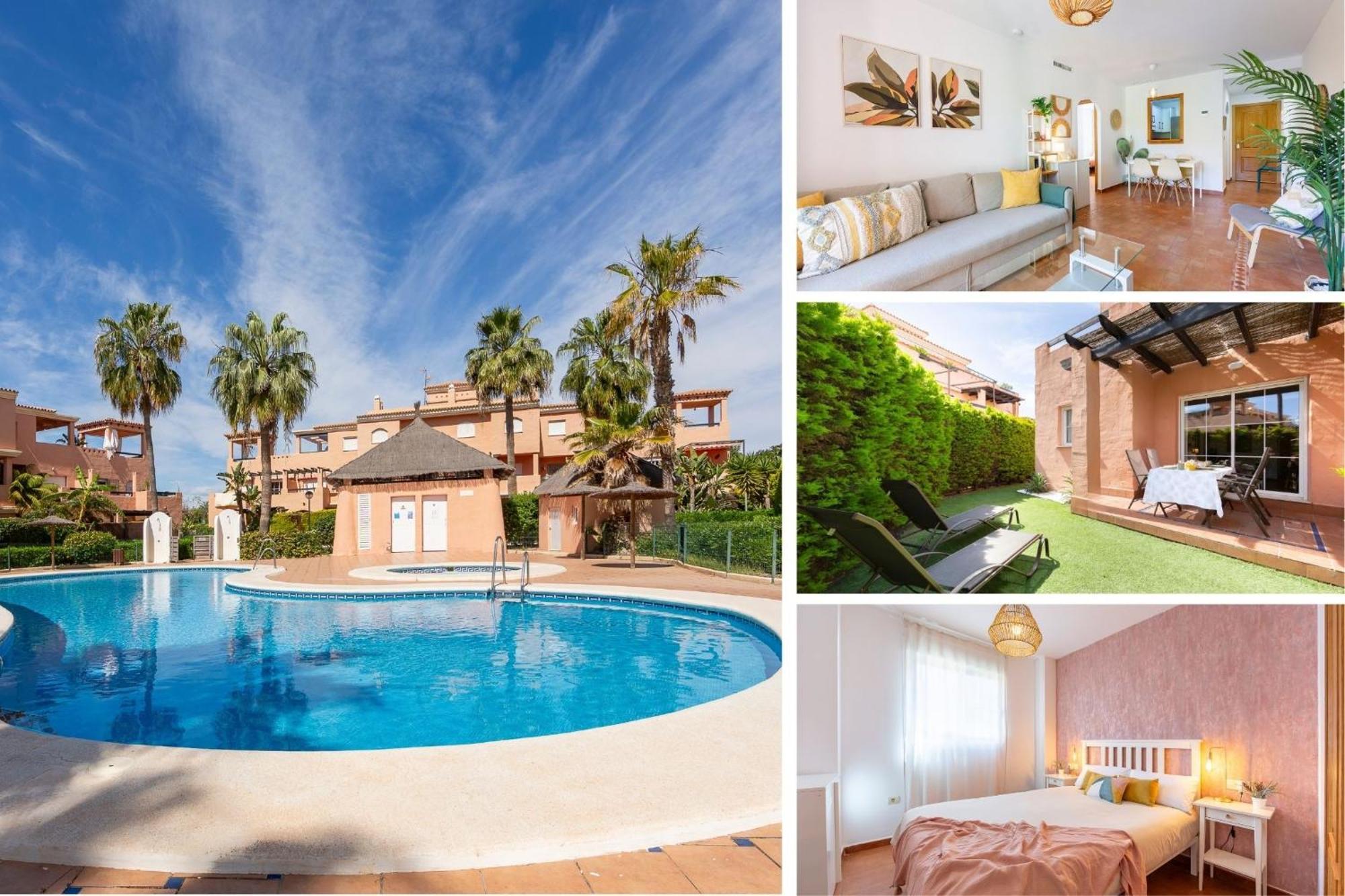 Jardin Privado # Netflix # Playa A 8Min # Wifi # Familia # Apartamento Vera Bagian luar foto